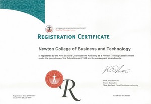 NZQA Registration cert